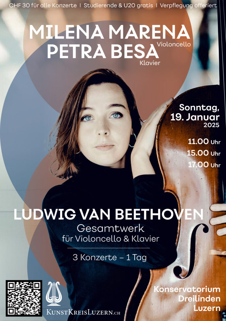 Flyer Beethovens Gesamtwerk für Cello & Klavier – 3. Konzert